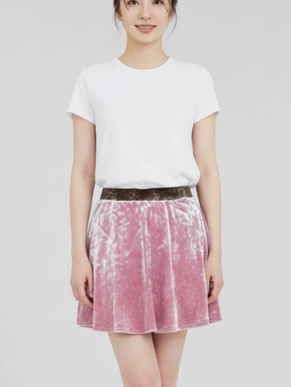 Arizona Jeans Crushed Velvet Mini Skort